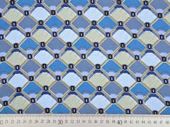Viskose grafisches Muster Rauten, rauchblau