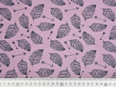 angerauter Sweat Federn, altflieder