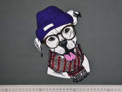 Jersey Panel Hund 2 in 1 grau