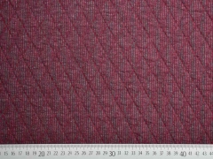 Steppjersey Rauten, grau dunkelrot