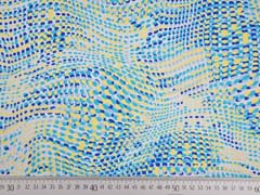 Baumwoll-Satin grafisches Muster Punkte, creme