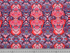 Jersey Ornamente, pastell rot
