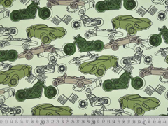 Baumwolle Autos Motorr�der, gr�n