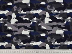 Badestoff Bikinistoff Camouflage, grau schwarz