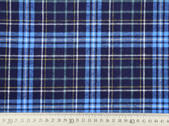 Flanell Schottenkaro, navy hellblau