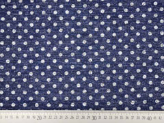 Strick Punkte Glitzer, dunkelblau meliert