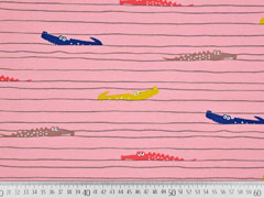 Jersey Krokodile Streifen, lachsrosa