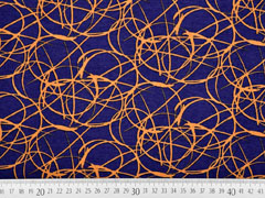 Viskosejersey Kringel, dunkelblau zimt