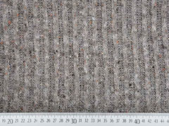 Strickstoff Rippen, taupe melange