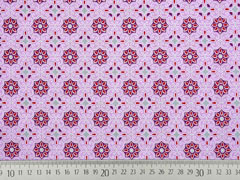 Baumwollstoff Ornamente, hellflieder