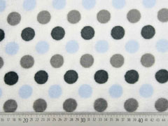 Wellnessfleece Punkte, hellblau grau wei�