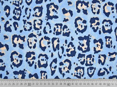 Jersey Leopardenmuster, hellblau