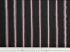 Viskosetwill Glitzer Streifen, schwarz