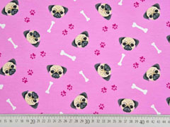 Jersey Hundgesichter Tatzen Knochen, rosa