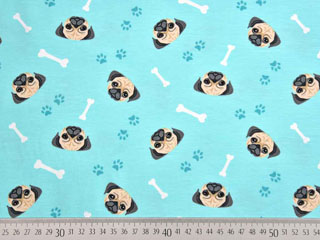 Jersey Hundgesichter Tatzen Knochen, mint