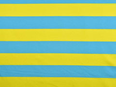 Jersey Blockstreifen, gelb t�rkis