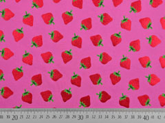 Jersey Glitzer Erdbeeren, pink