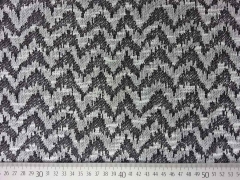 Jacquard Strick Zickzack, grau/schwarz