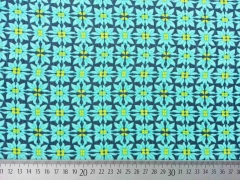 Chiffon Blumen, aquamarin/dunkelpetrol