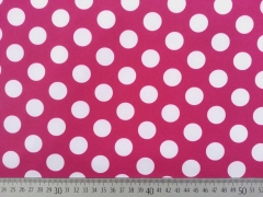 RESTST�CK 125 cm Softshell Punkte 2cm, dunkelpink