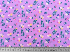 Feincord Blumen & Bl�tter, flieder