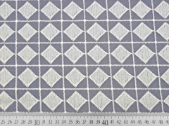 Organza Stickerei Rauten, cremeweiss