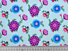 RESTST�CK 85 cm Jersey Blumen, aqua