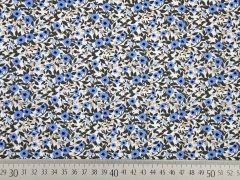 Baumwolle Little Darling Streubl�mchen, taupe blau wei�