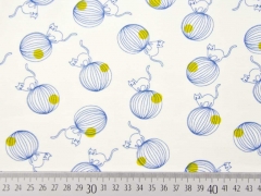 Jersey Katzen und B�lle, ockergelb/cremewei�