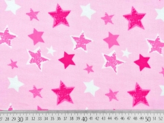 Musselin Double Gauze Sterne pink/rosa