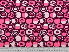Bio-Jersey �pfel, helles pink/bordeaux