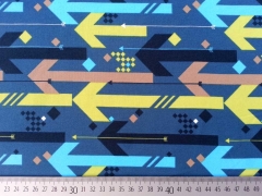 Lillestoff Bio-Jersey Arrows, dunkelblau/bunt