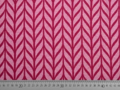 RESTST�CK 40 cm Jacquardjersey Maxi Knit Hamburger Liebe, beere rosa melange