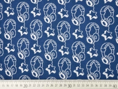 Bio-Jacquard Hamburger Liebe Kopfh�rer, blau