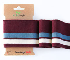 Bio-B�ndchen Cuff Me COLLEGE bordeaux blau wei�