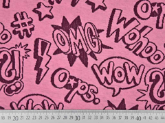 Bio-Jacquard Hamburger Liebe OMG, rosa