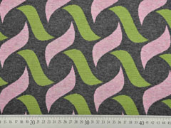 Bio-Jacquard Hamburger Liebe grafisches Muster, rosa anthrazit