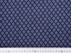 Bio-Jacquard Hamburger Liebe Striche, jeansblau navy