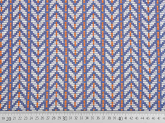 Bio-Jacquard Hamburger Liebe Zickzack, jeansblau