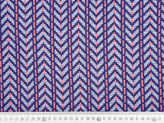 Bio-Jacquard Hamburger Liebe Zickzack, dunkelblau