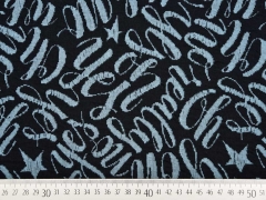 RESTST�CK 40cm HH Liebe Hipster Square Oh Yes!, rauchblau/schwarz