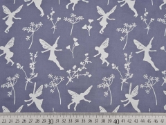 C.Pauli Bio-Voile Baumwollstoff Elfentanz Gewitter, grau