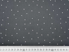 C.Pauli Bio-Voile Baumwollstoff Glitzer Dots, grau