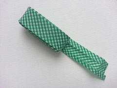 2 m Schr�gband Mini Vichykaro, grasgr�n