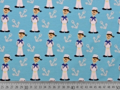 RESTST�CK 102 cm Jersey Little Sailor, hellblau