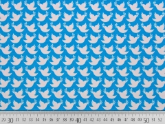 Jersey Tauben Lycklig Design, wei� t�rkis