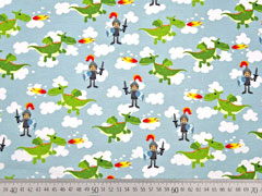 RESTST�CK 46 CM Jersey Drachen Ritter Hilco, stahlgrau