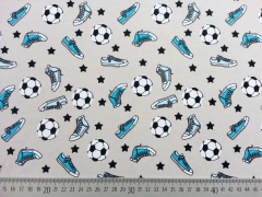 RESTST�CK 33 cm Jersey Fu�b�lle, Turnschuhe & Sterne, hellbeige