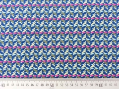 Feincord Lila Lotta kleingemustert, pink khaki blau