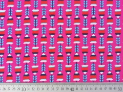 Feincord Retroblumen Jolijou Harvest Blossom, pink